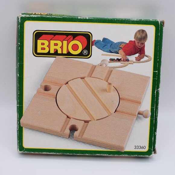 1997 Brio TURNTABLE #33360 with Original BOX Wooden Railway Compatible Thomas - Picture 1 of 5